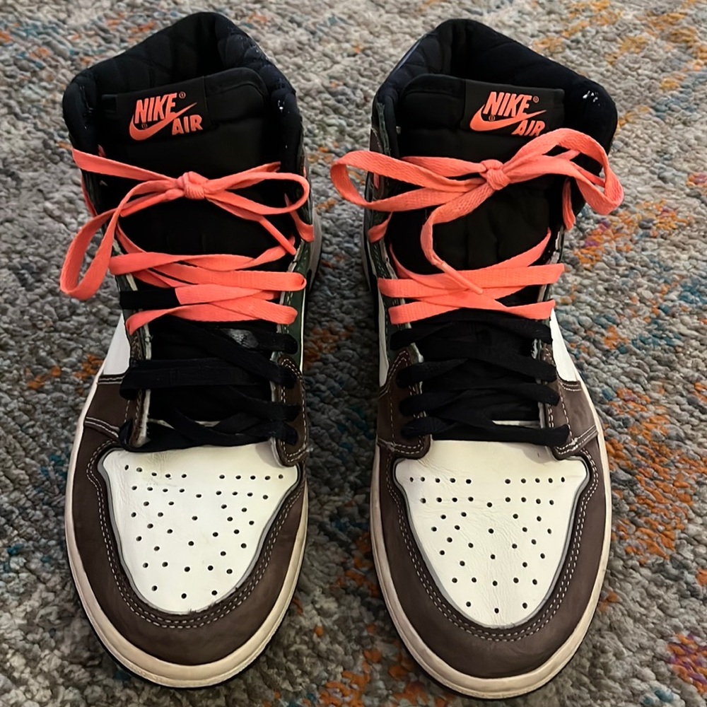 Air Jordan 1 Retro High OG Hand Crafted Black/Archaeo Brown-Dark Chocolate 7.5